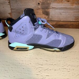 Nike Air Jordan 6 Retro GG Iron Purple Basketball Shoes 543390-508 Kids 6Y high